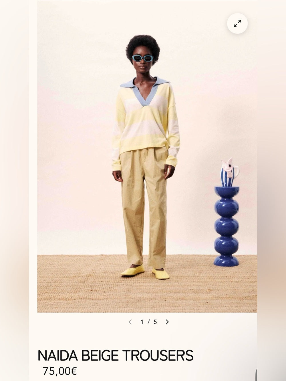 FRNCH 🇫🇷 - NAIDA BEIGE TROUSERS