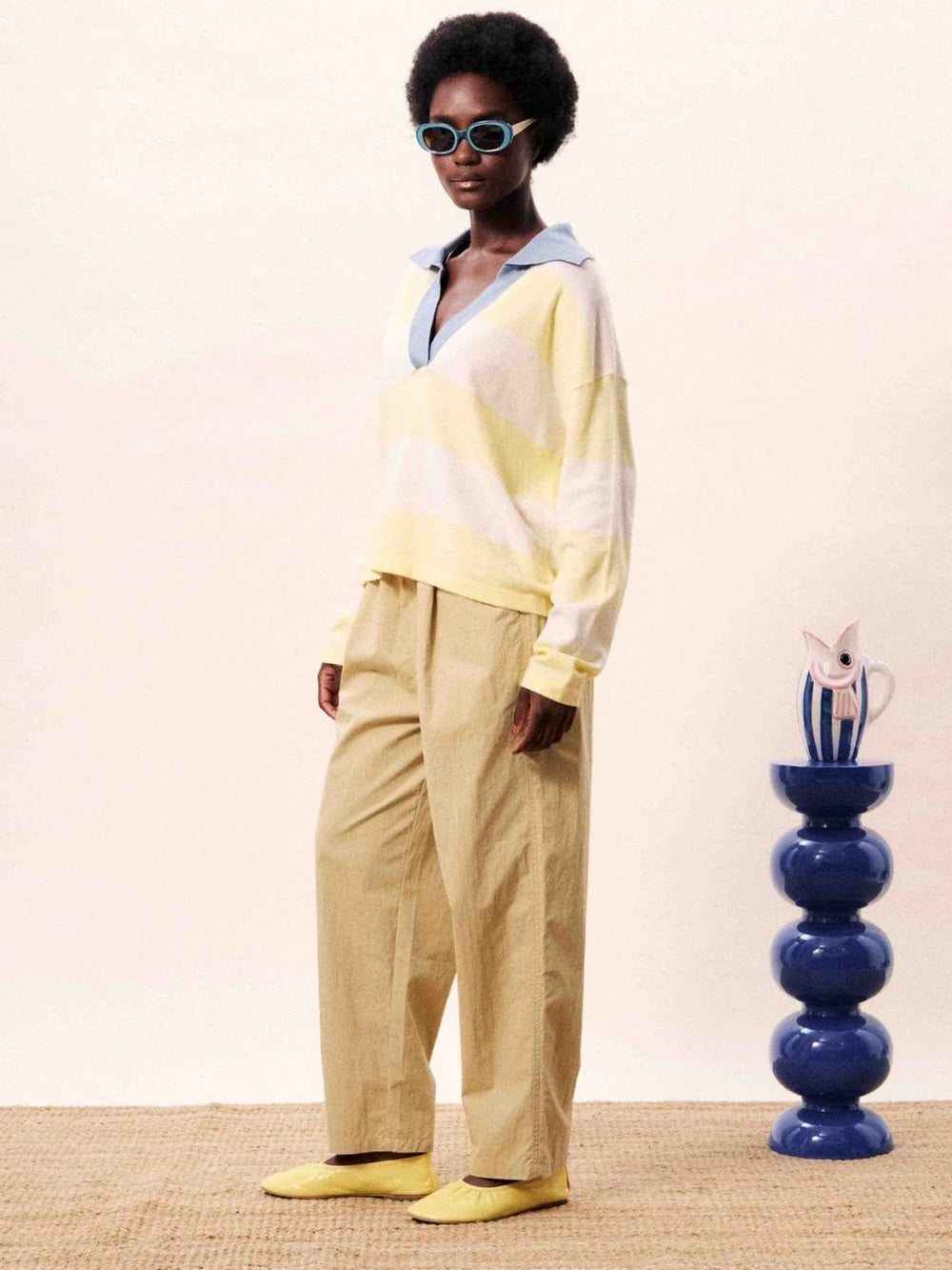 FRNCH 🇫🇷 - NAIDA BEIGE TROUSERS