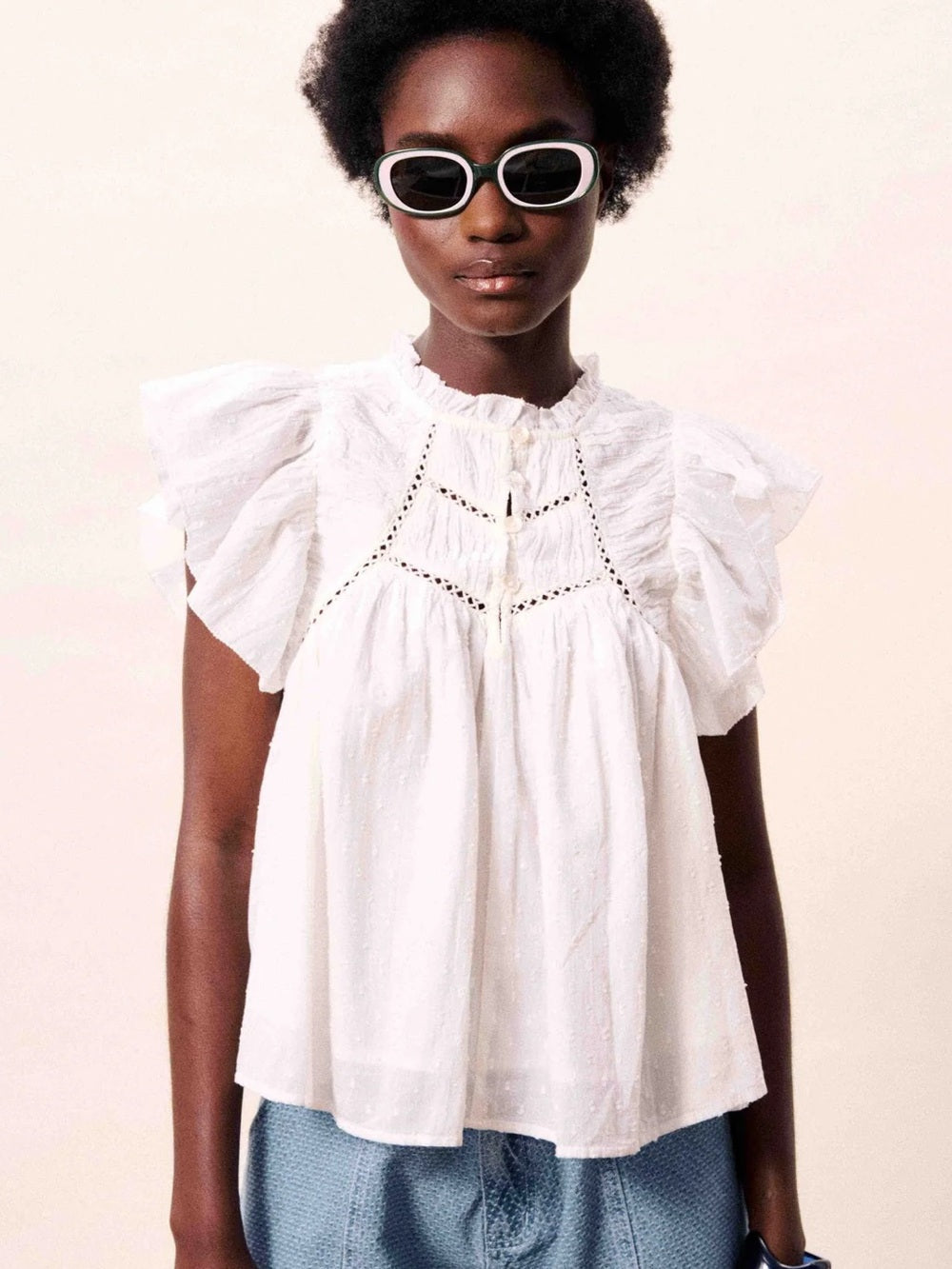 FRNCH 🇫🇷 - DETIANA WHITE BLOUSE