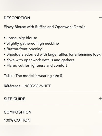 FRNCH 🇫🇷 - DETIANA WHITE BLOUSE