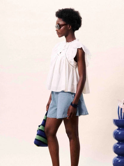 FRNCH 🇫🇷 - DETIANA WHITE BLOUSE