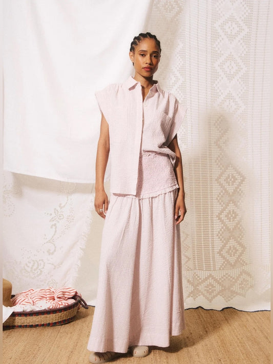 FRNCH 🇫🇷- GAETANA PALE PINK SHIRT