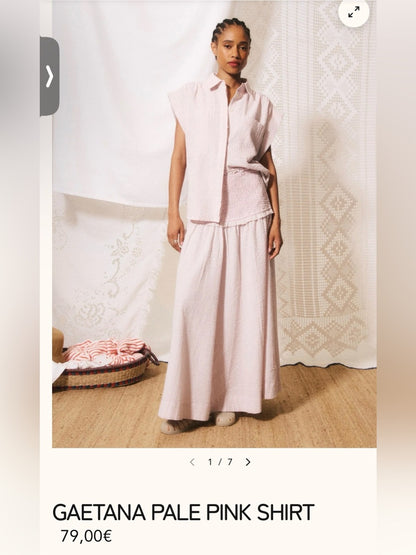 FRNCH 🇫🇷- GAETANA PALE PINK SHIRT