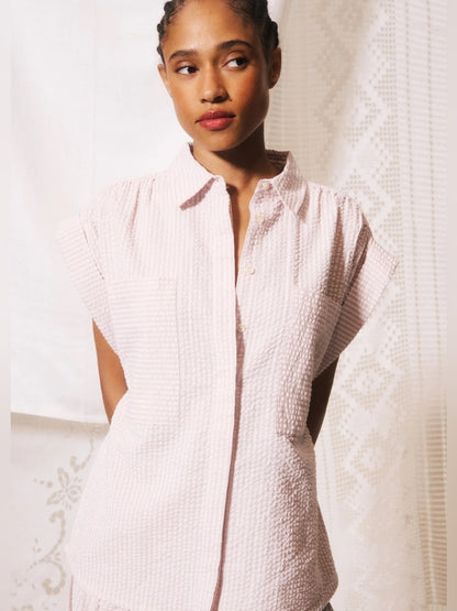 FRNCH 🇫🇷- GAETANA PALE PINK SHIRT