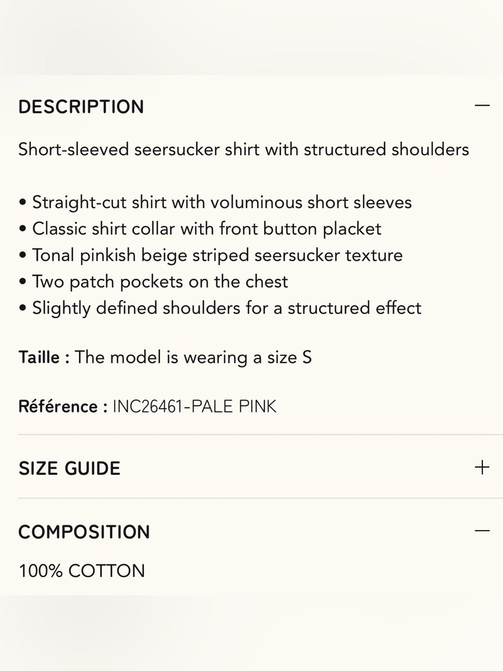 FRNCH 🇫🇷- GAETANA PALE PINK SHIRT