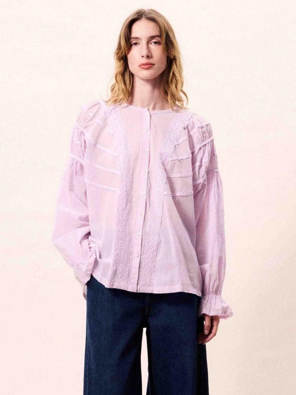 FRNCH 🇫🇷- BRIELLE LILAC BLOUSE