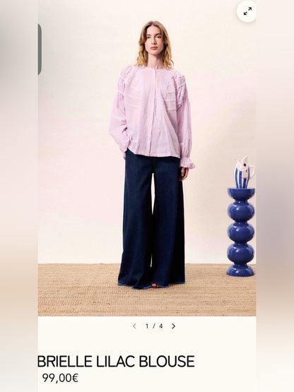 FRNCH 🇫🇷- BRIELLE LILAC BLOUSE