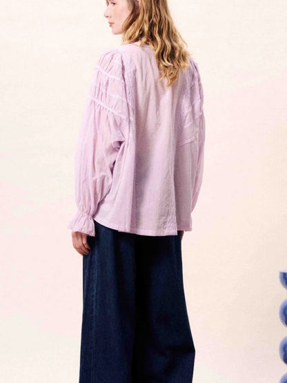 FRNCH 🇫🇷- BRIELLE LILAC BLOUSE