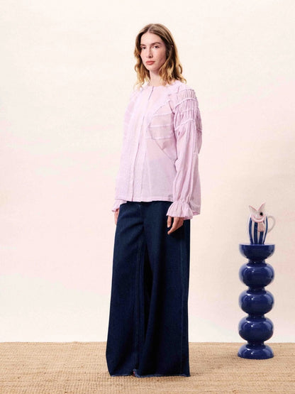 FRNCH 🇫🇷- BRIELLE LILAC BLOUSE