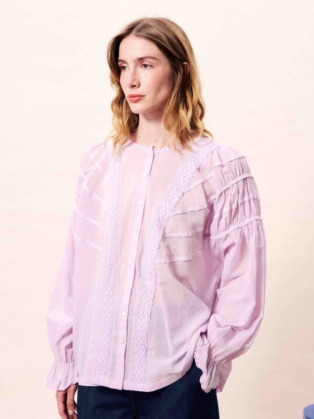 FRNCH 🇫🇷- BRIELLE LILAC BLOUSE