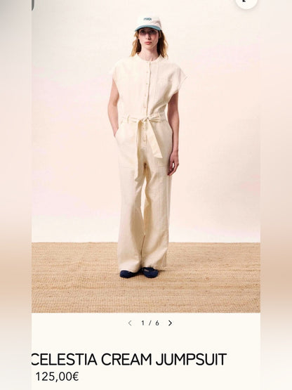 FRNCH 🇫🇷- CELESTIA CREAM JUMPSUIT