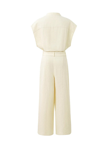 FRNCH 🇫🇷- CELESTIA CREAM JUMPSUIT