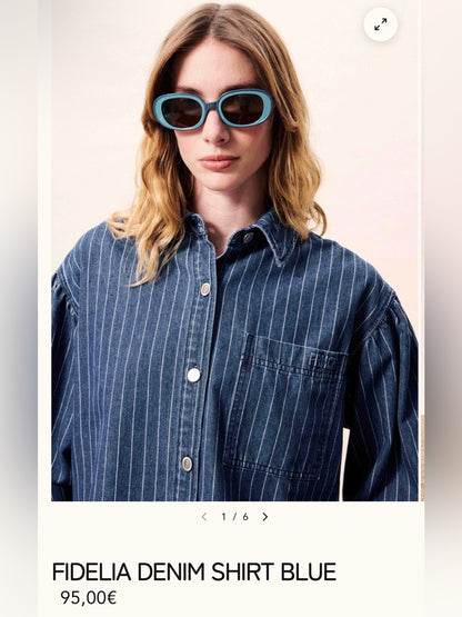 FRNCH 🇫🇷-FIDELIA DENIM SHIRT BLUE