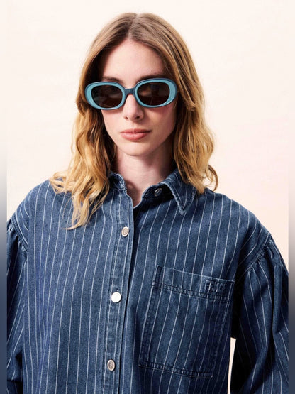 FRNCH 🇫🇷-FIDELIA DENIM SHIRT BLUE