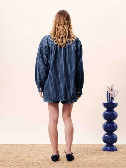 FRNCH 🇫🇷-FIDELIA DENIM SHIRT BLUE
