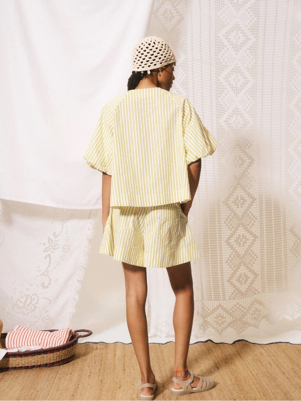FRNCH 🇫🇷 - PALE YELLOW ORONZO SHORTS