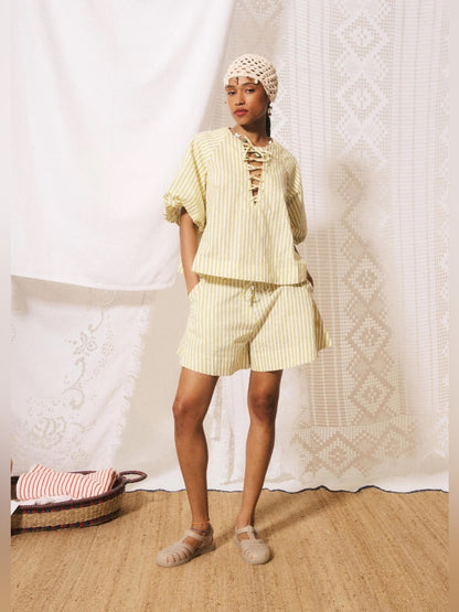 FRNCH 🇫🇷 PALE YELLOW COSIMO BLOUSE