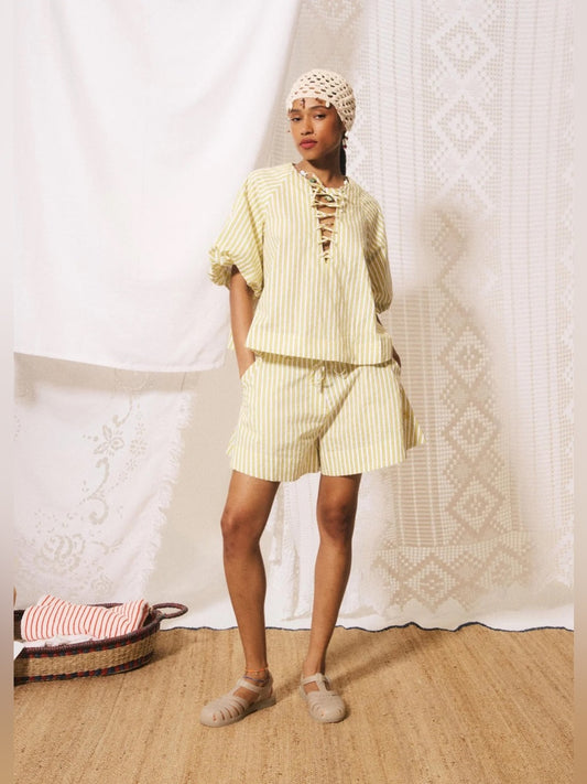 FRNCH 🇫🇷 PALE YELLOW COSIMO BLOUSE
