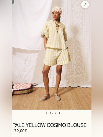FRNCH 🇫🇷 PALE YELLOW COSIMO BLOUSE