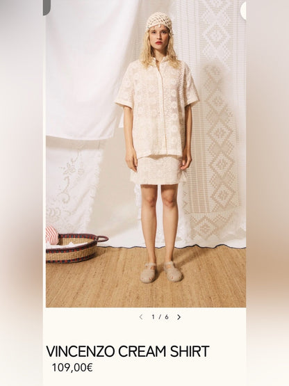 FRNCH 🇫🇷 VINCENZO CREAM SHIRT