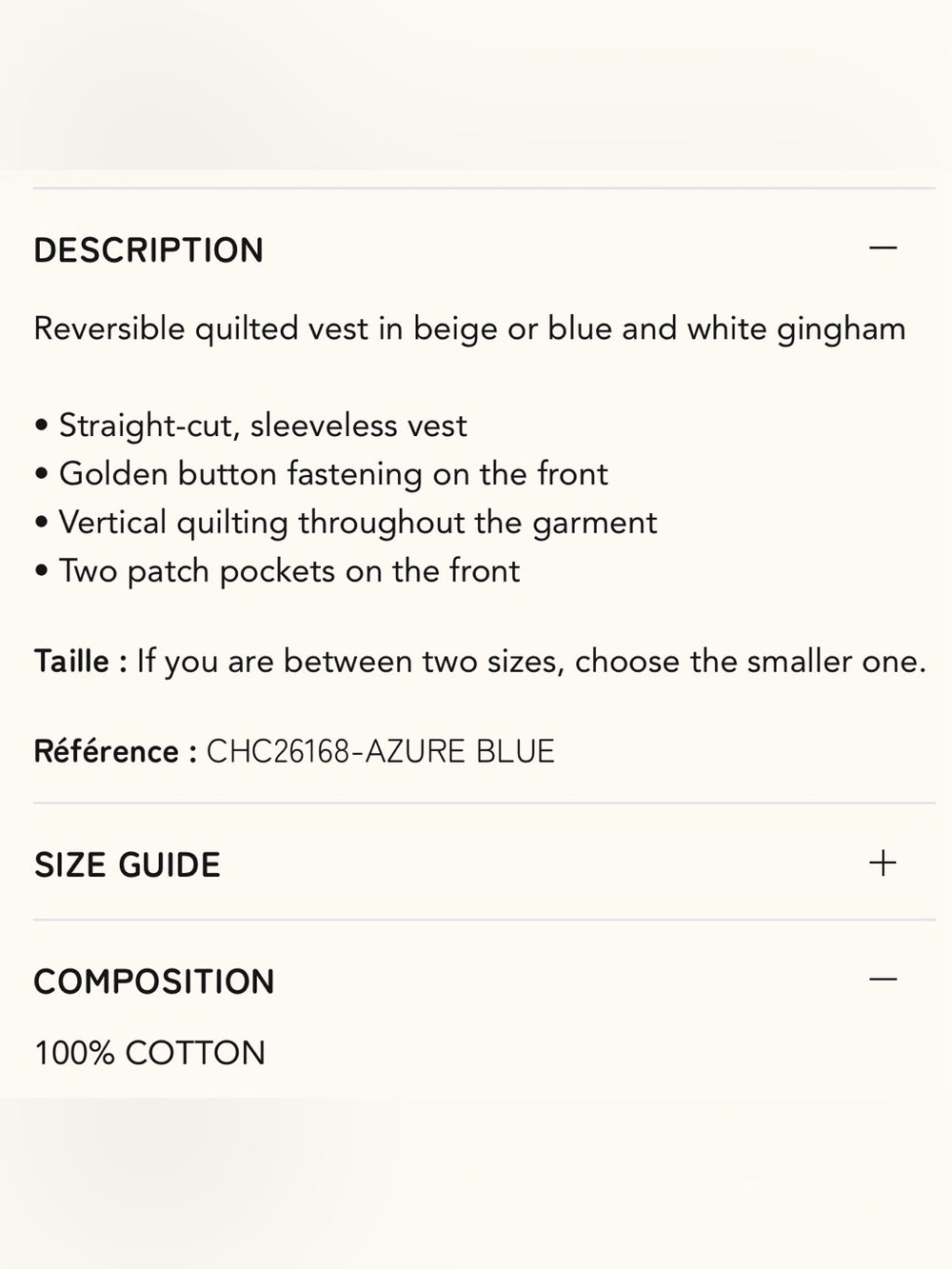 FRNCH 🇫🇷 REGALIA VEST AZURE BLUE