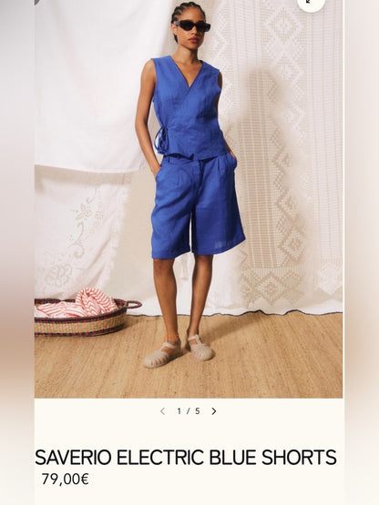 FRNCH 🇫🇷 SAVERIO ELECTRIC BLUE SHORTS