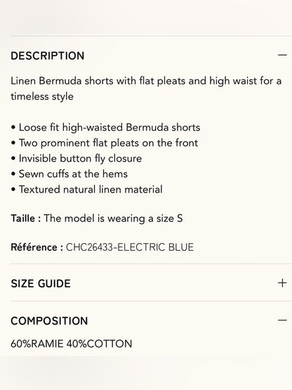 FRNCH 🇫🇷 SAVERIO ELECTRIC BLUE SHORTS