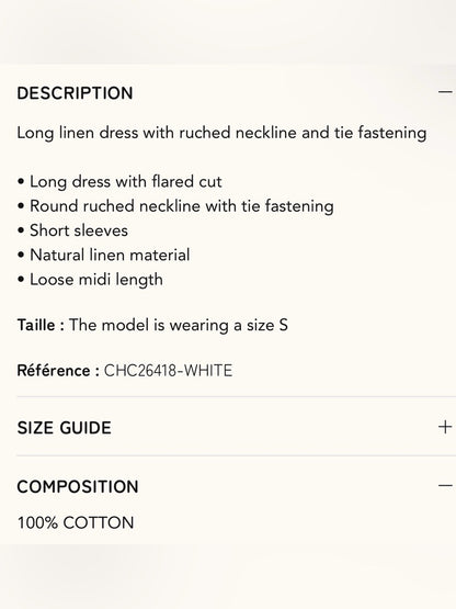 FRNCH 🇫🇷- NATALE DRESS WHITE