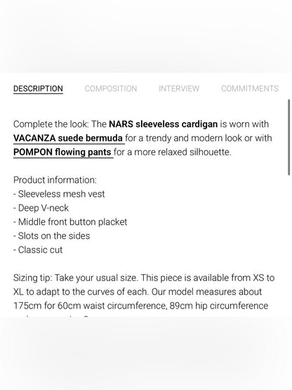 Grace & Mila -NARS sleeveless cardigan