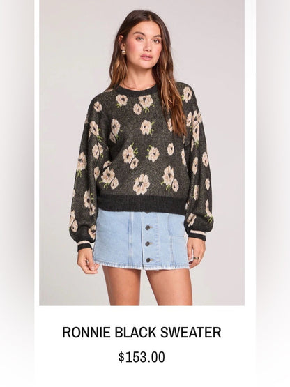 Saltwater LUXE 🌊 - Ronnie sweater in deep black