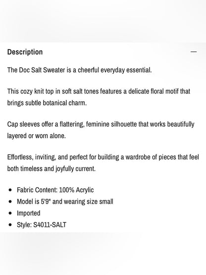 Saltwater Luxe 🌊 - The Doc Salt Sweater