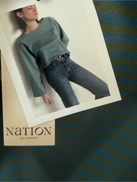 Nation Ltd - FREYA BOATNECK BLUE BELL STRIPE