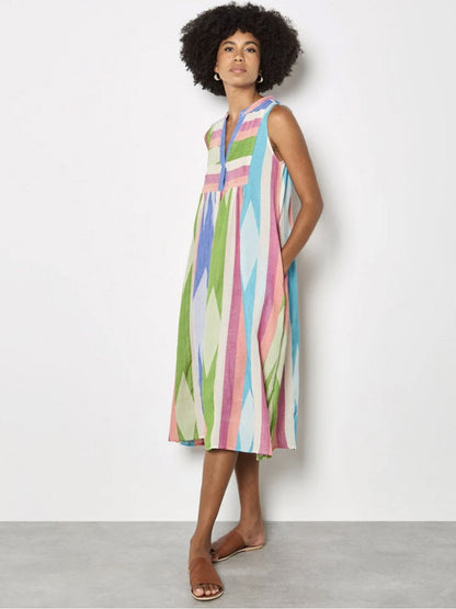 LAST ONE Apricot 🍑 - Jacquard Cotton Stripe Midi