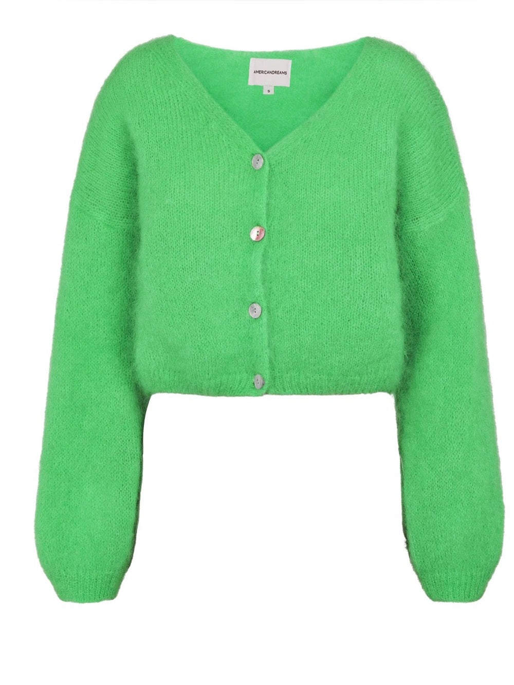 American Dreams 🇮🇹 - Cornelia Cropped Cardigan Bright Green ($309)