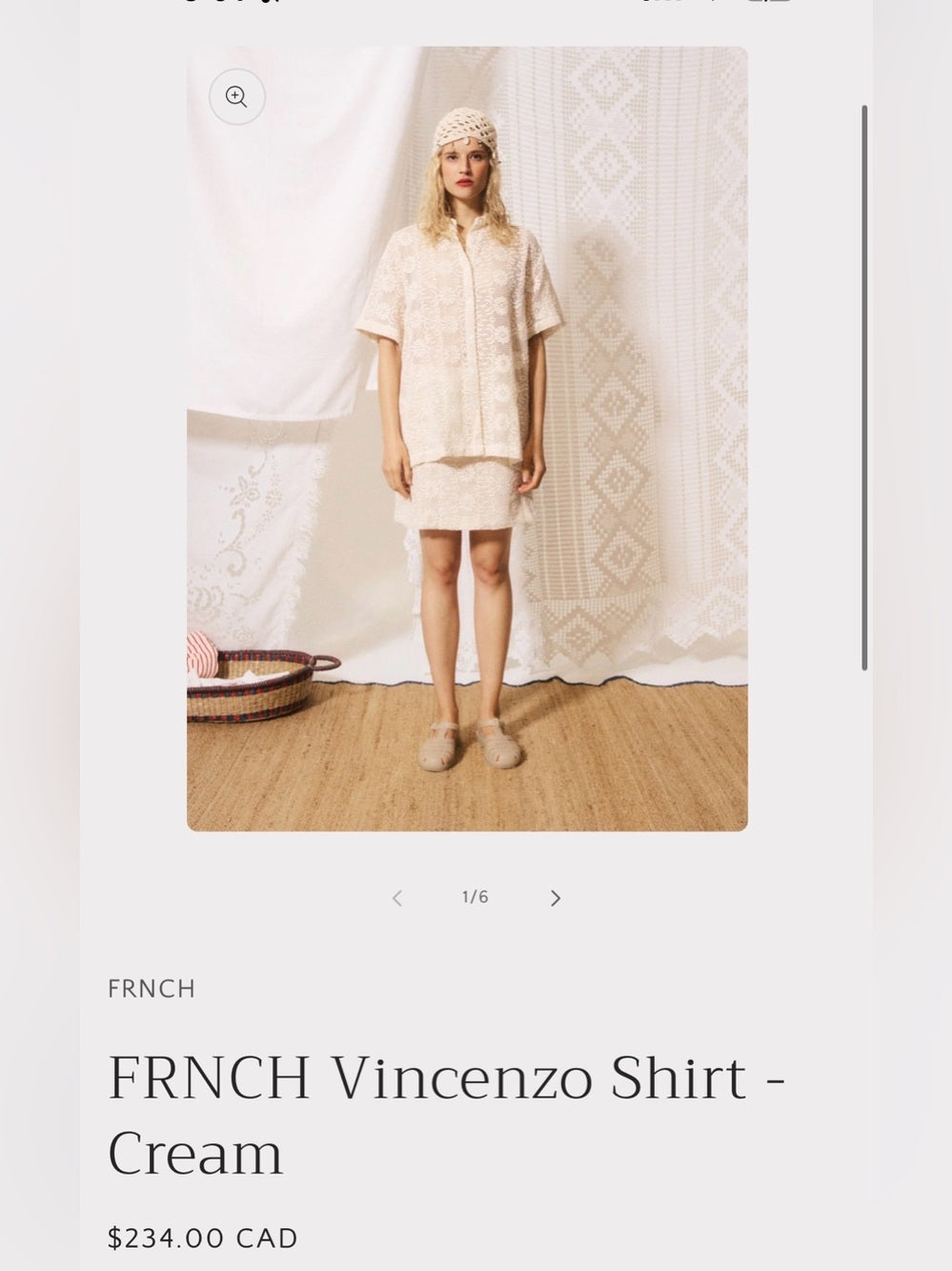FRNCH 🇫🇷 VINCENZO CREAM SHIRT