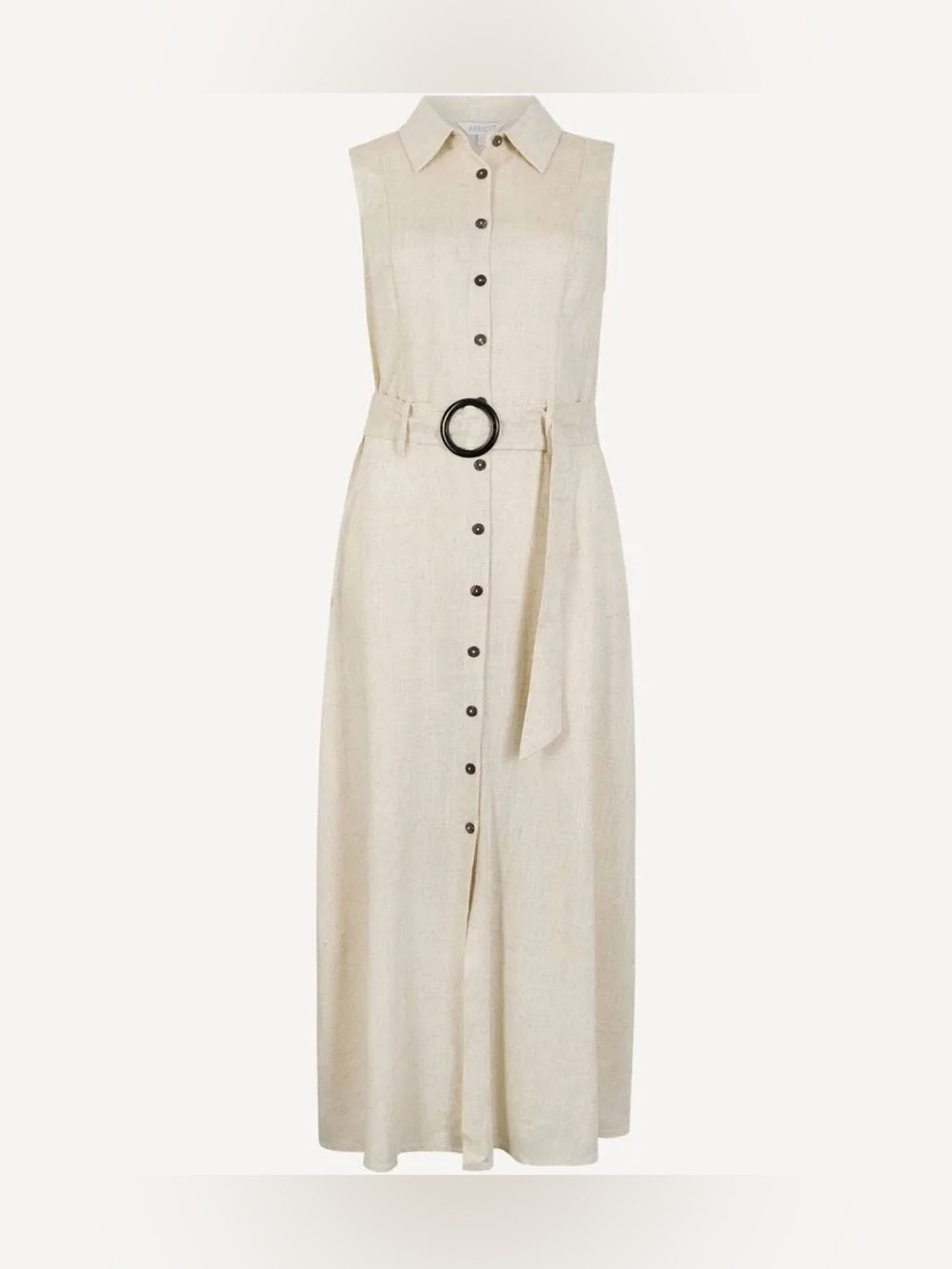 APRICOT 🍑- Sleeveless Belted
Shirt Midi Dress