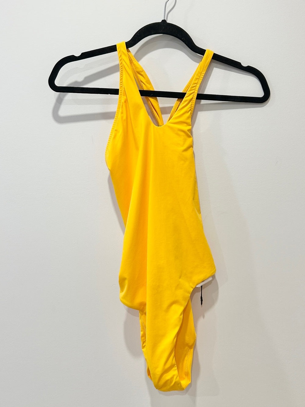 Sandro Yellow One-Shoulder Keyhole Swimsuit