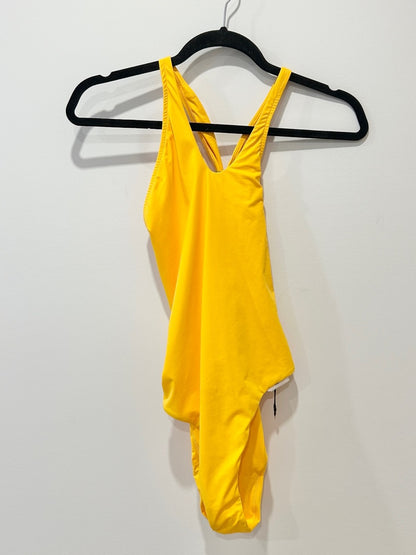 Sandro Yellow One-Shoulder Keyhole Swimsuit