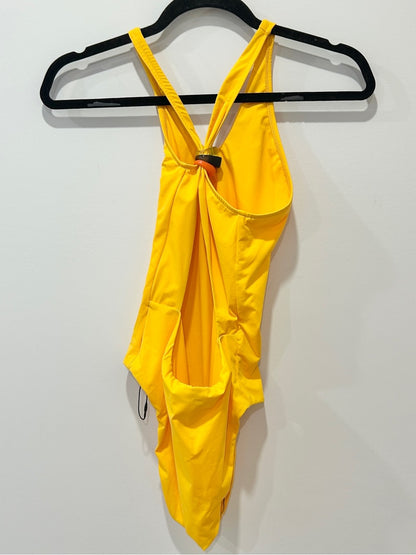 Sandro Yellow One-Shoulder Keyhole Swimsuit